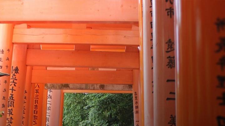 View inside an asian temple